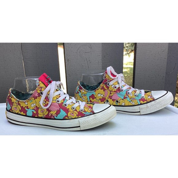 The Simpsons x Converse Maggie Lisa Ox Sneaker Shoes Sz Women 8 Men 6 Unisex - Picture 11 of 14